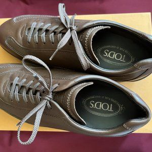 TOD'S Brown leather Lace Up Casual Men's Shoes Size 7